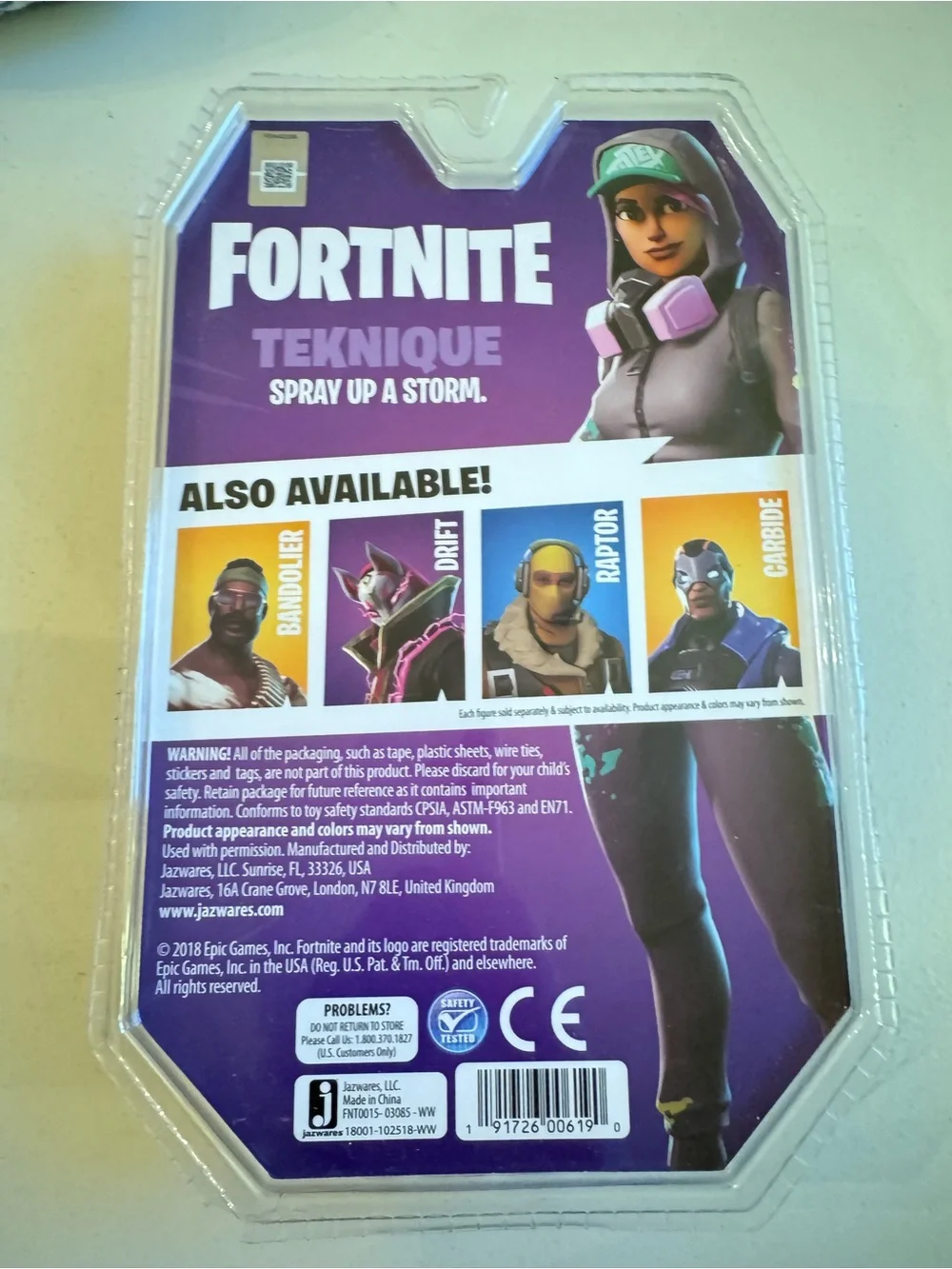Fortnite Teknique Action Figure - Purple & Teal